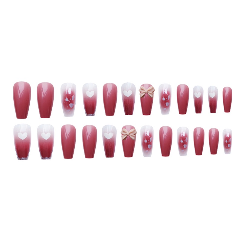 X70 24 Pcs DIY Kuku Palsu French Cool Finger Nail Art Stiker Kuku Palsu
