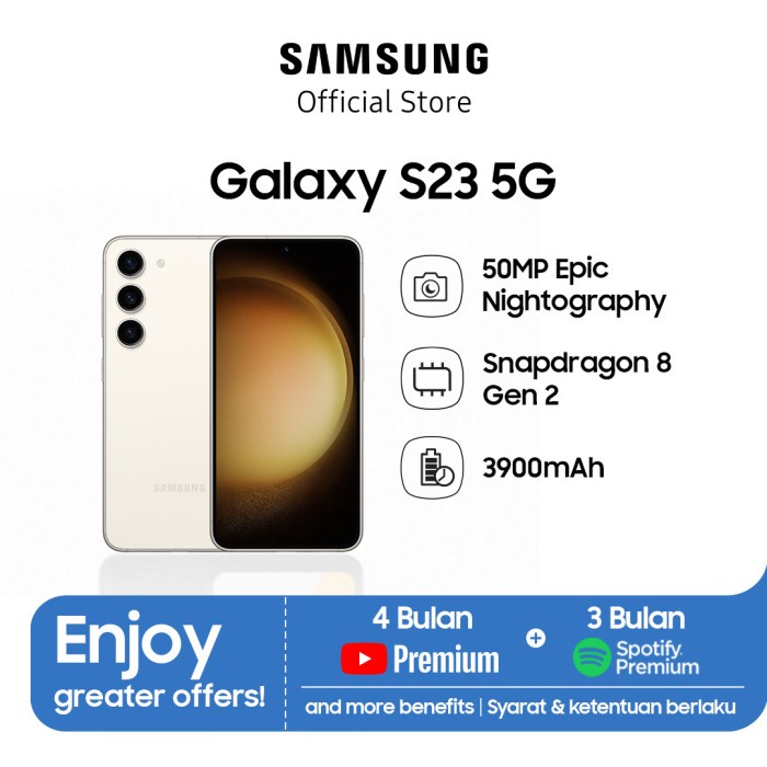 Samsung Galaxy S23 5G 8GB/256GB BARU GARANSI RESMI