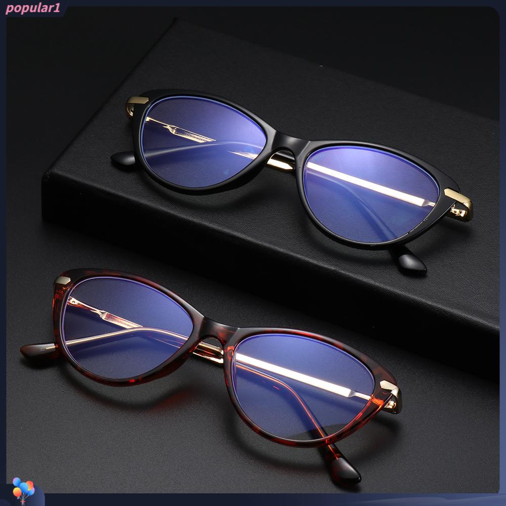 Populer Blue Light Blocking Glasses Fashion Baca Gaming Bingkai Oval Eyeglasses