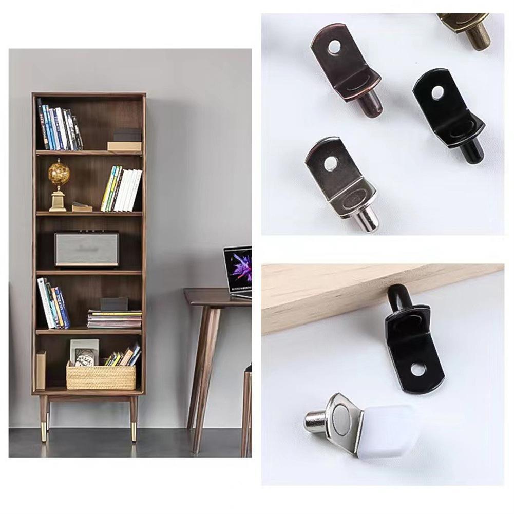 Penyangga Plat Kaca/Rak Berbentuk L Metal Pin Holder/Seperator Lemari Tetap Rak Buku Dinding Holder/Peralatan Rumah Tangga Diameter Yang Dapat Disesuaikan Shelf Bracket Support/