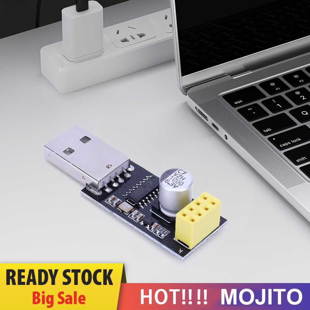 Adaptor Modul WiFi USB To ESP8266 Adaptor CH340 ESP-01 Support Windows Sistem