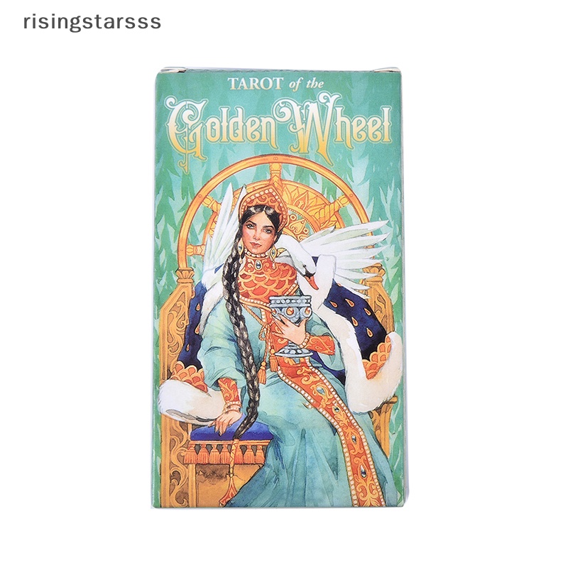 Rsid Span-new Tarot of the Golden Wheel 78kartu Deck Inggris Table Deck Board Game Party Card Jelly