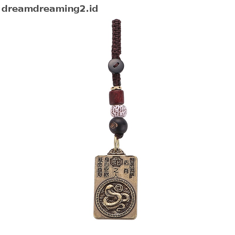 (drea) Vintage Zodiak Patronus Buddha Zodiak Gantungan Kunci Handmade Perhiasan Pria Zodiak Liontin Keychain Untuk Wanita Pria Jimat //