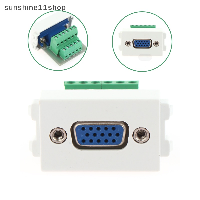 Sho Free Solder 15pins Modul Slot PC VGA Soket Komputer Kualitas Bagus Untuk Panel Dinding N