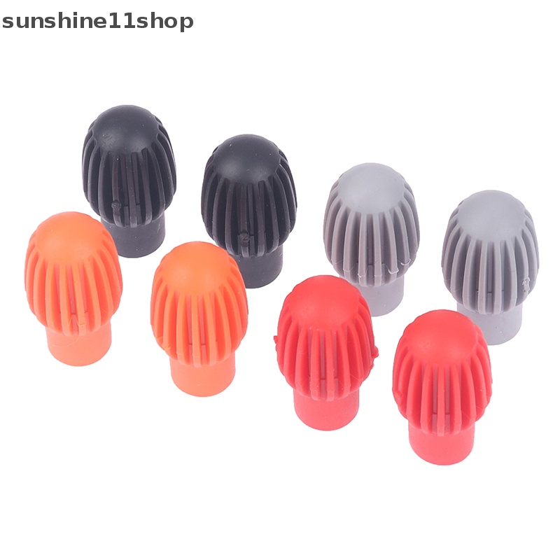 Sho 1pasang Drum Tongkat Kepala Karet Lengan Caps Silicone Drum Mute Damper N