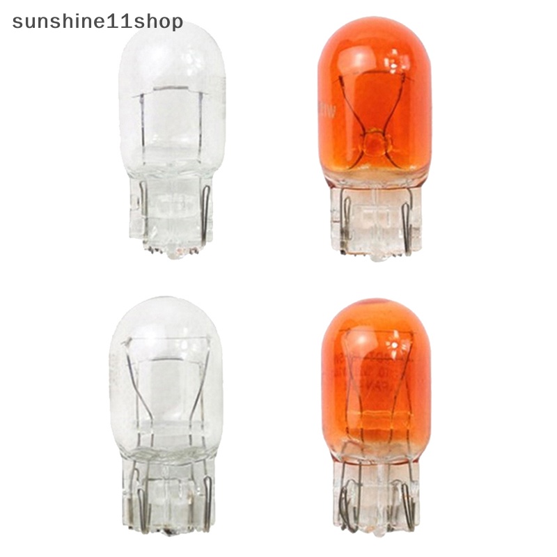 Sho 10pcs T20 W21/5W Lampu Sinyal Haen Bulb Clear Orange Siang Hari N