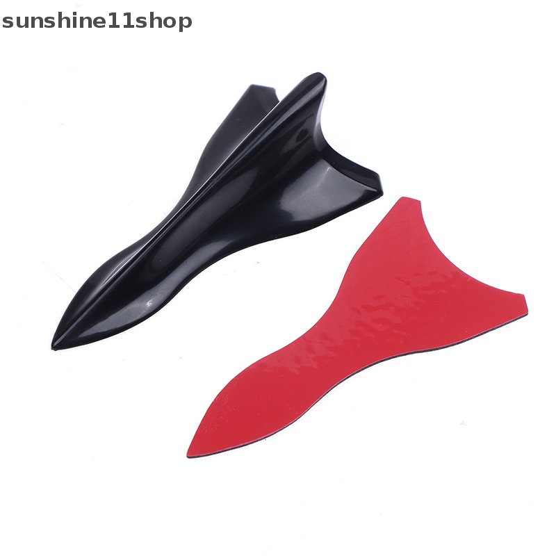 Sho 1Pc Hitam Atap Mobil Sirip Hiu Diffuser Spoiler Universal Penutup Antena Untuk Mobil N