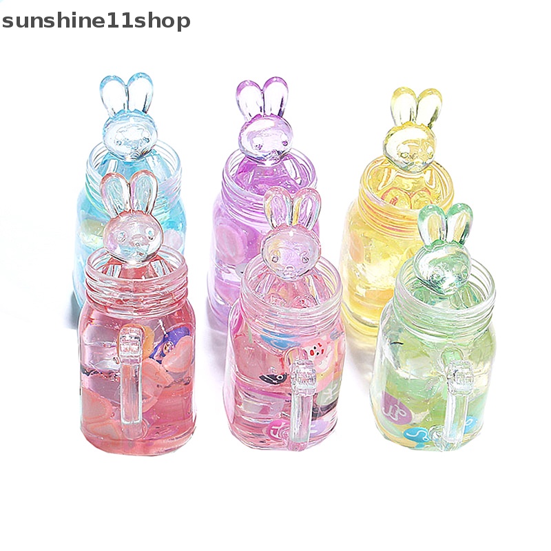 Sho Luminous Rabbit Kartun Figure Resin Dekorasi Membuat Perhiasan DIY Hadiah Ornamen N