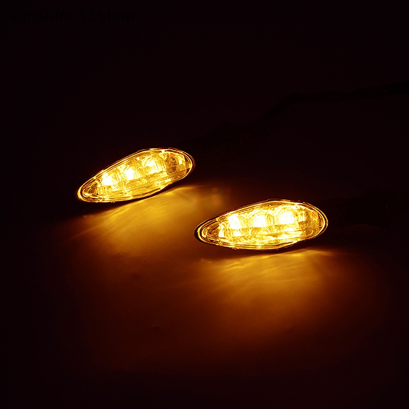 Sho Untuk Cafe Racer Honda BMW Yamaha 2PCS Universal 12V Sein Motor 3LED Lampu Kedip Belakang Indikator Tail Light N