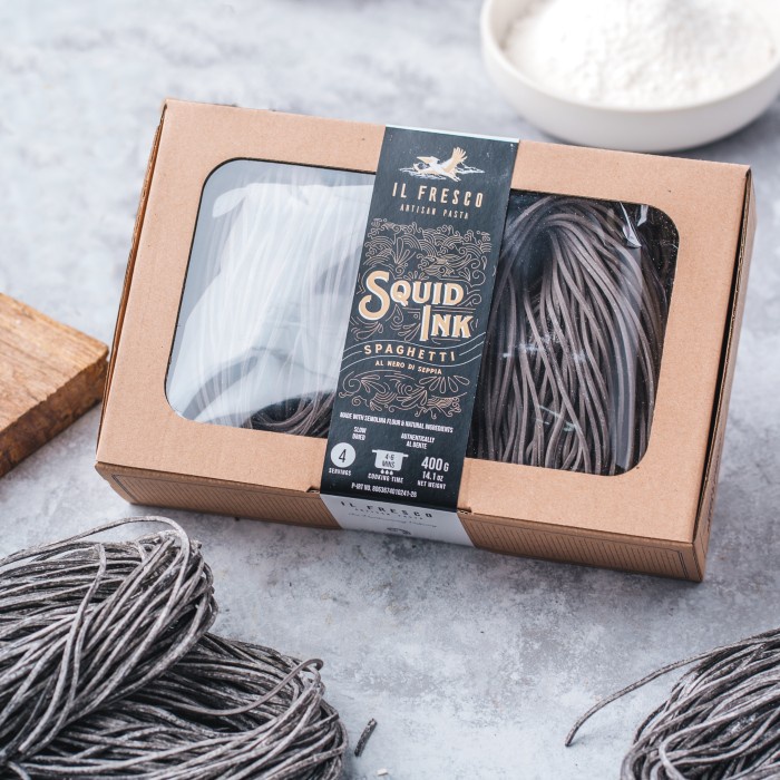 

Promo Bisa COD Homemade Pasta Squidink Spaghetti 400g /Handmade Artisan Natural Sehat