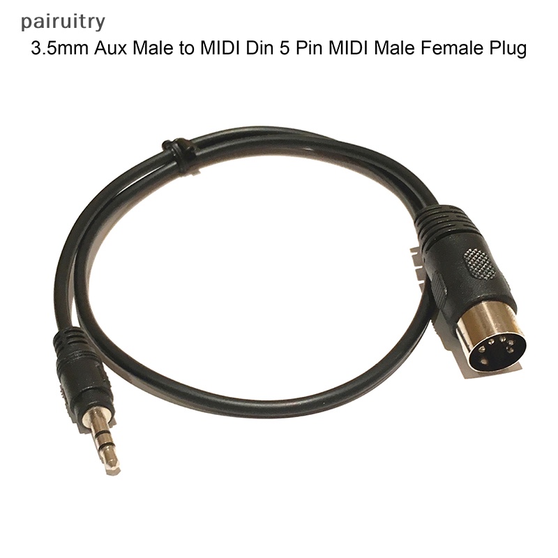 Prt 3.5mm Kabel Audio Jack Stereo 3.5mm Aux Male To MIDI Din 5pin MIDI Male Female Plug 0.5m Untuk Microphone MIC PRT