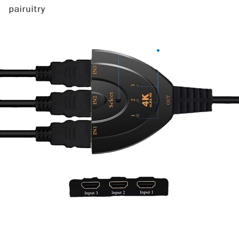 Prt 4K*2K 3D Mini 3port HDMI-compatible 1.4 Switch 4K Switcher HD Splitter 1080P 3in1 Adaptor Video out Untuk DVD HDTV Xbox PS3 PS4 PRT