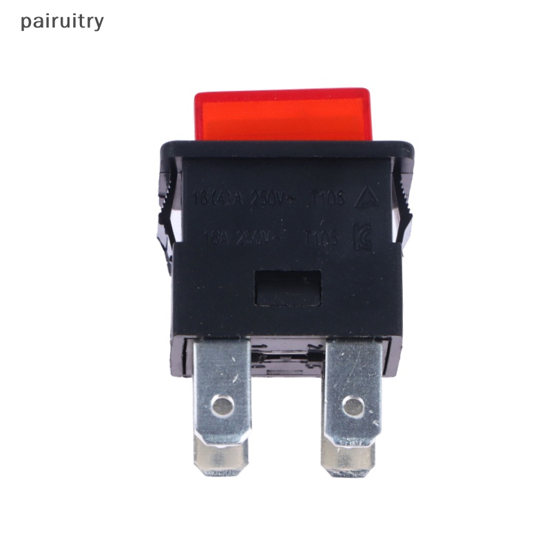 Prt 16A 4pin Dikunci Tombol Tekan Rocker Switch Listrik Dengan Lampu LED Merah Pemanas Saklar Sentuh 250V PS-23-16 PRT