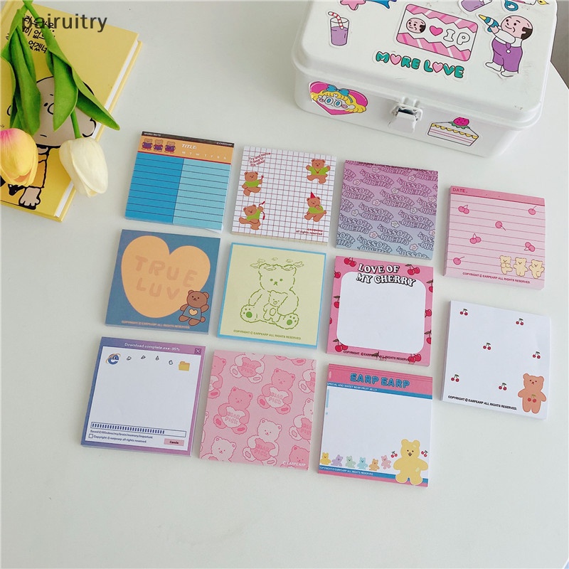 Prt 50lembar Sticky Notes Kawaii Stationery Lucu Memo Pad Notepad Tinggalkan Pesan PRT