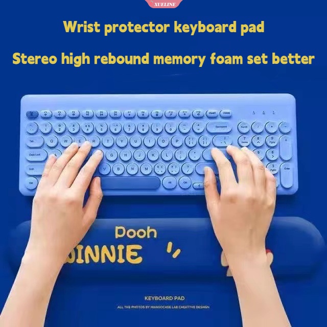 Winnie the Pooh Memory Foam keyboard mat Wrist Rest Alas Mouse Ergonomis Untuk Komputer Kantor Support Comforatable [ZXL]