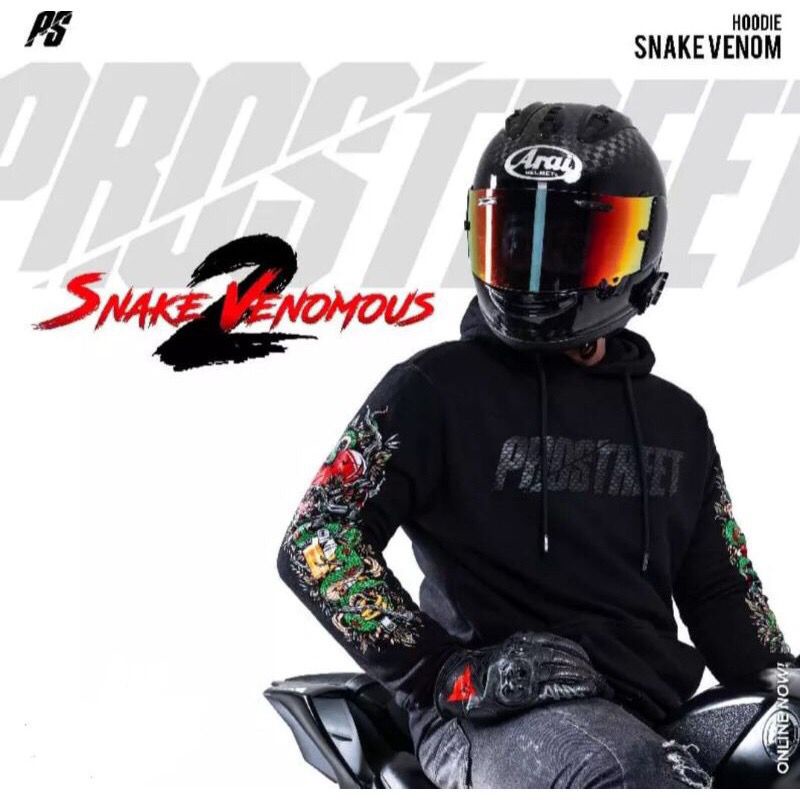 [ PROMO BISA COD ] HOODIE PROSTREET SNAKE VENOMOUS V2 BLACK NEW / HOODIE PRIA PROSTREET SNAKE VENOM 