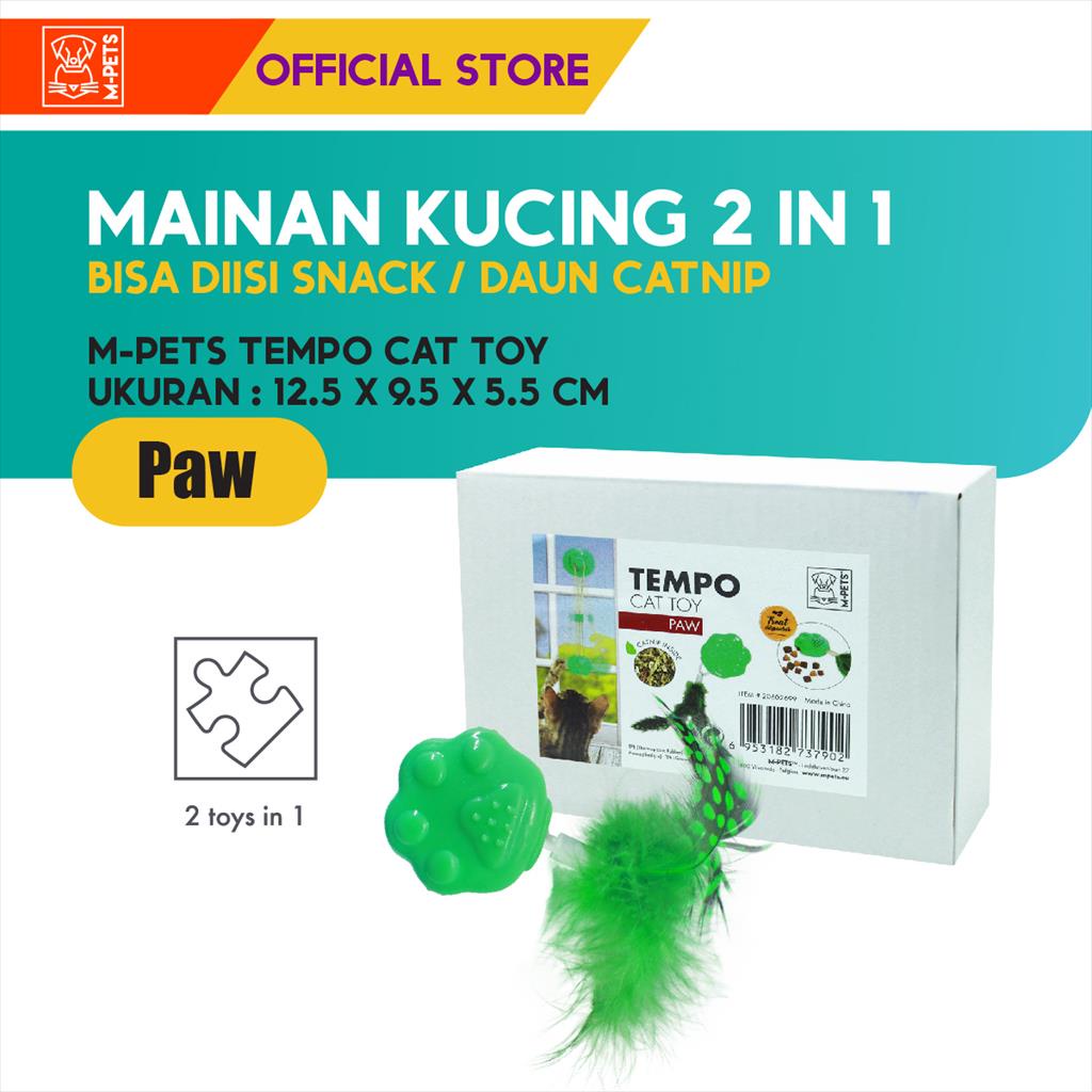 M-Pets Tempo Cat Toy - Paw / Mainan Bulu Kucing Interaktif