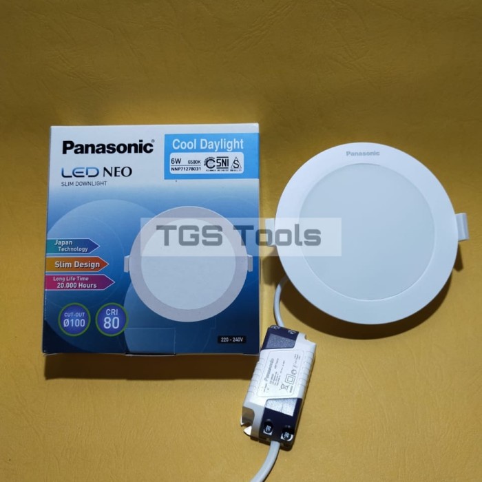 Lampu PANEL LED / Slim Downlight LED NEO ( Bulat ) 6Watt - Panasonic