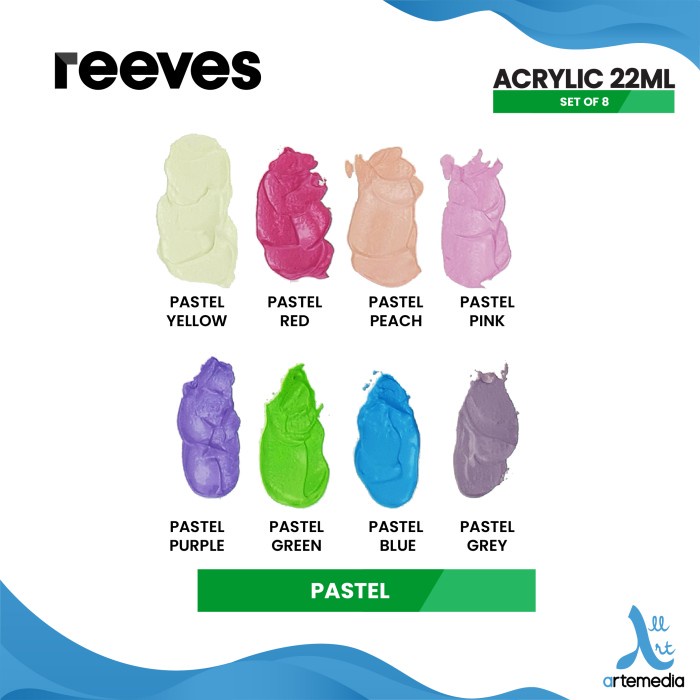 

Cat Akrilik Reeves Artists 8x22ml Acrylic Color Paint Set - PRIMARY