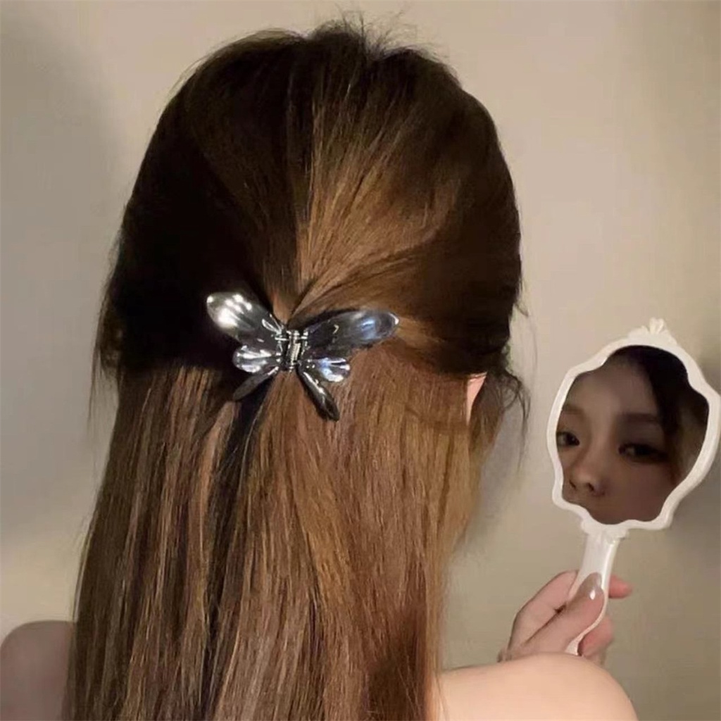 Gaya Korea Mini Logam Kupu-Kupu Rambut Cakar Manis Keren Hiasan Kepala Fashion Wanita 3D Aksesoris Rambut