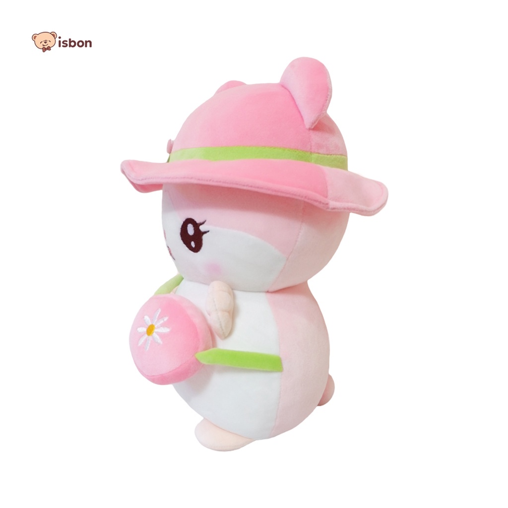 Boneka Hamster Hewan Lucu With Topi dan Tas Boneka Bayi Untuk Kado Ulang Tahun ukuran 30 CM