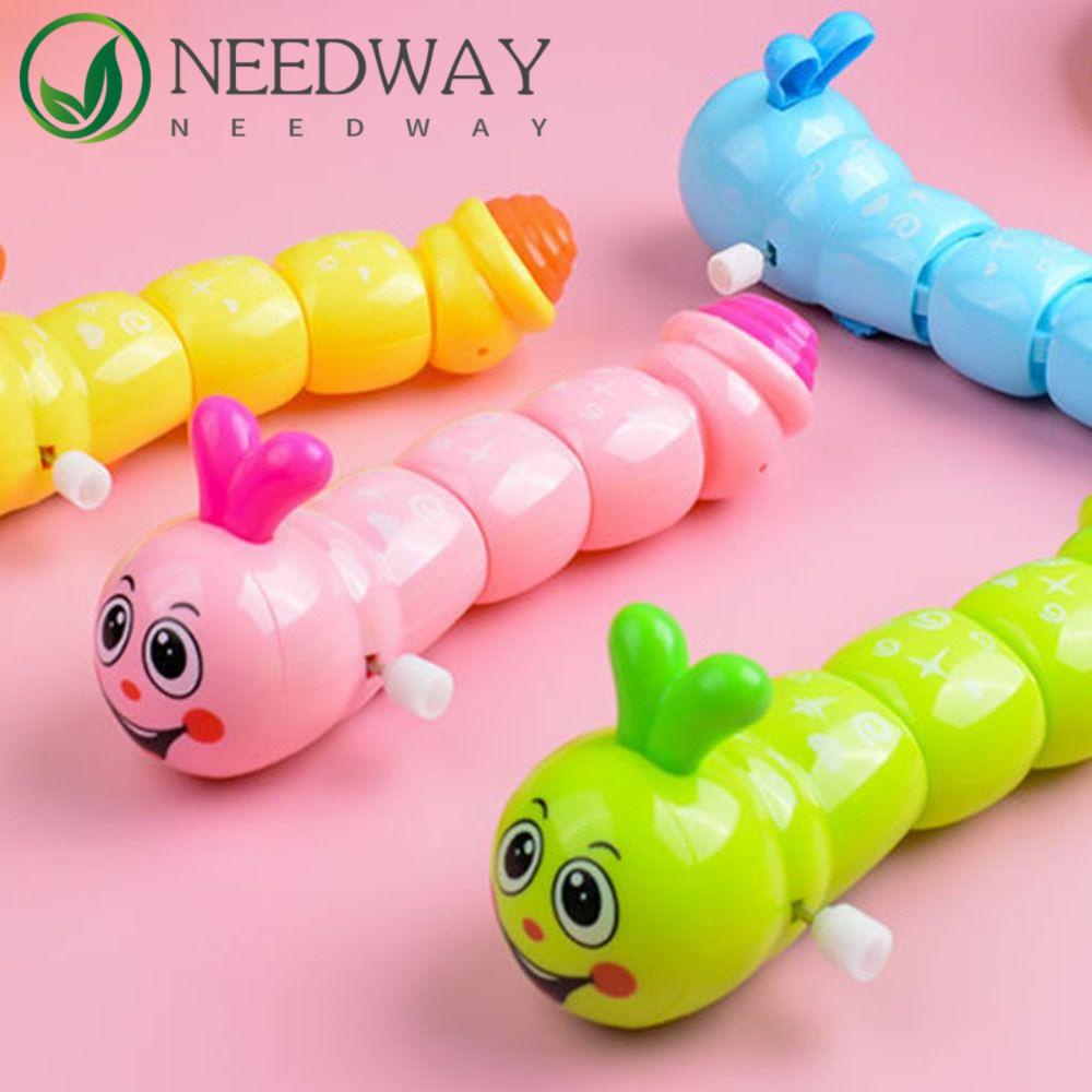 Needway   Mainan Bentuk Ulat Pelangi Nostalgia Mainan Bayi Yang Indah Pendidikan Wind Up Untuk Baby Kids Fun Mainan Jarum Jam