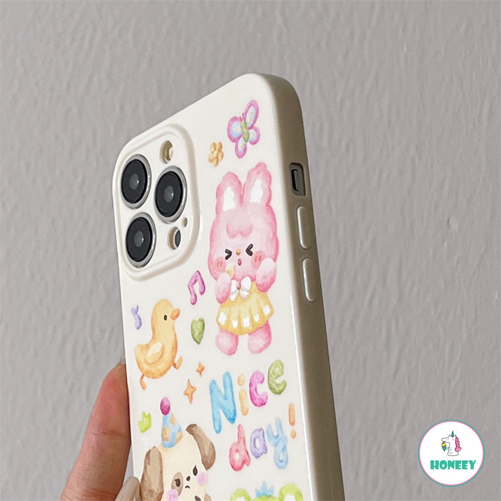 Hewan Lucu Casing Ponsel Untuk iPhone 14 Pro Max Case Untuk iPhone 11 Pro Max12 13 Pro Max 14plus Musik Yang Bagus Lembut TPU Penutup Belakang