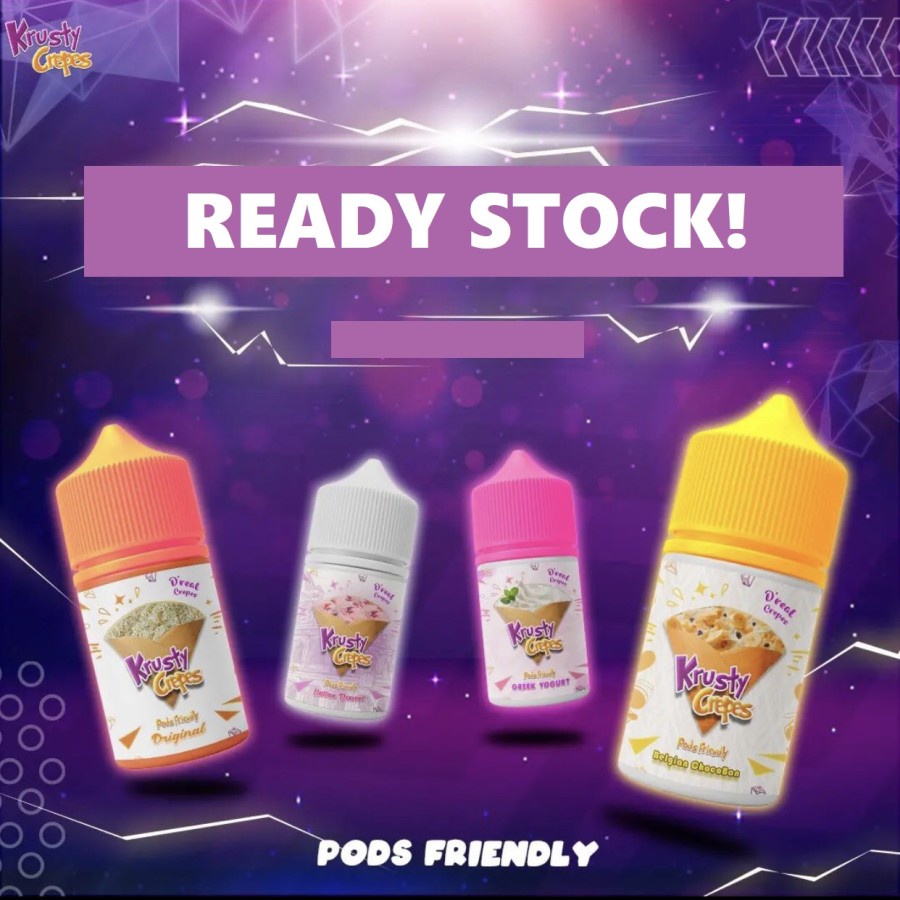 NEW PODS FRIENDLY LIQUID EDITION OF KRUSTY CREPES SERIES!!! KRUSTY CREPES PODS FRIENDLY EDITION 30ML 15MG