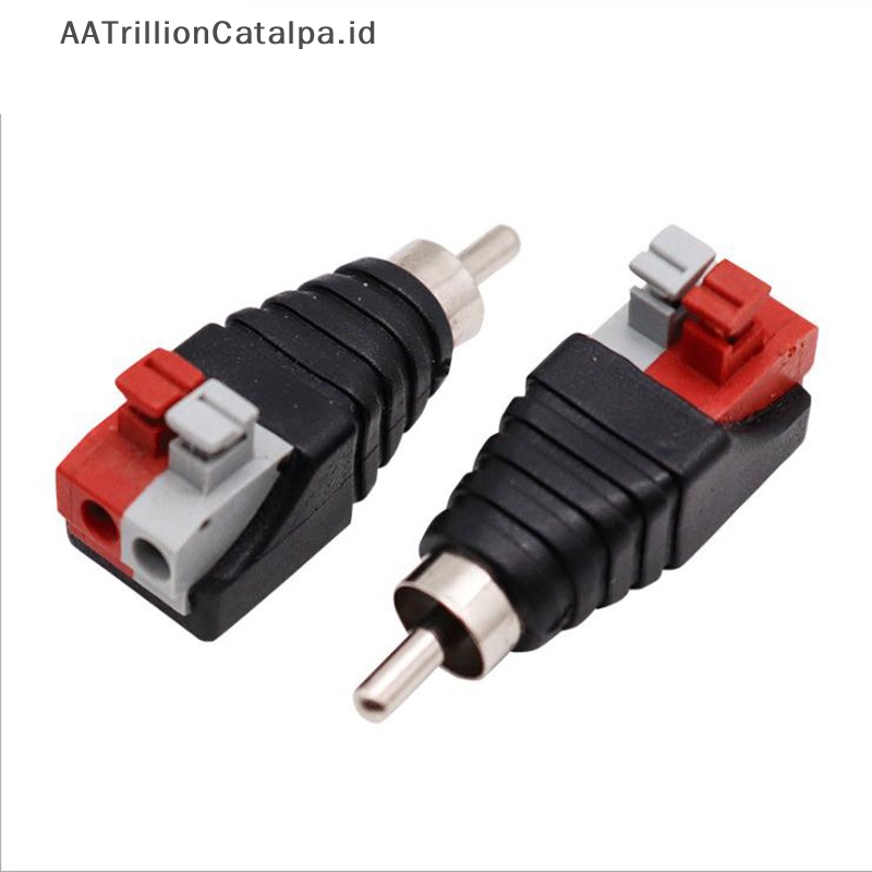 Aatrililioncatalpa Speaker Kawat A/V Kabel Ke Audio Male Famale RCA Konektor Tekan Plug Terminal ID