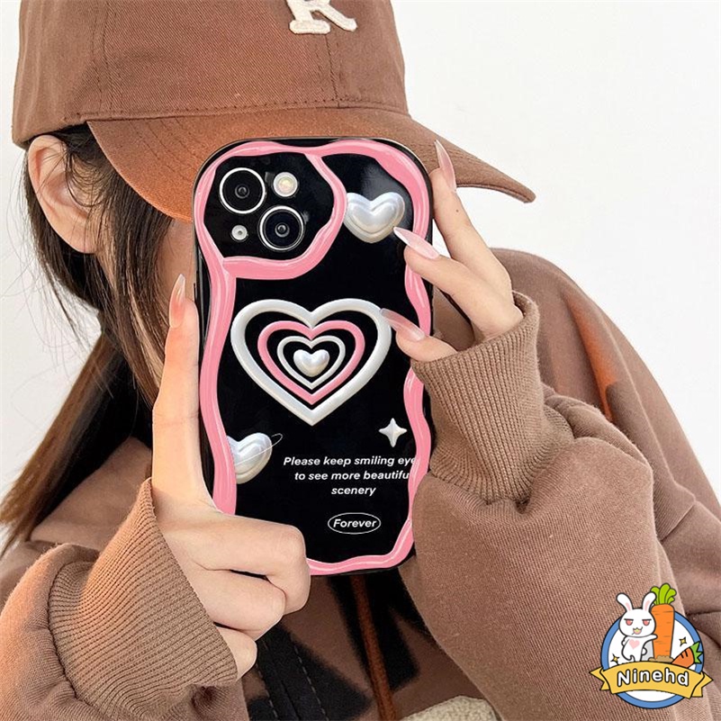 Realme C55 C35 C33 C30 C30s C21Y C25Y C25 C25s C20 C20A C15 C12 C11 8i 5 5s 5i 6i Curved Edge Wavy Case Heart Little Demon Phone Case Pelindung Lensa Anti Jatuh Silicon Soft Case