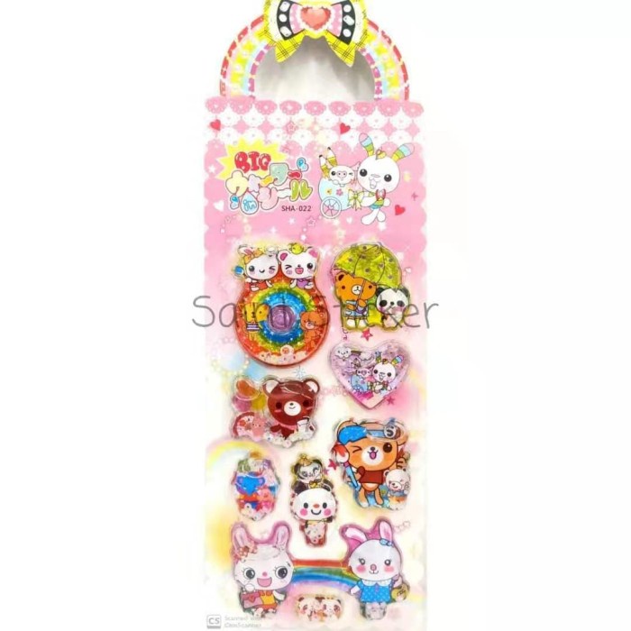 

Bubble Sticker Stiker Air Timbul Anak 3D Kelinci Rabbit Beruang Bear