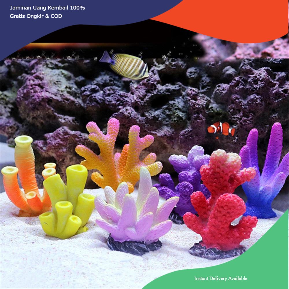 Hiasan aquarium karang buatan, karang buatan aquarium, dekorasi aquarium karang buatan, karang buata