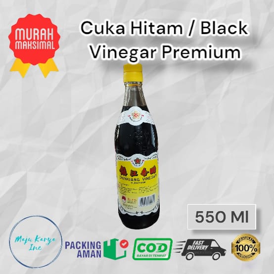 Cuka Hitam Premium Chinkiang Black Vinegar Gold Plum 550 ml