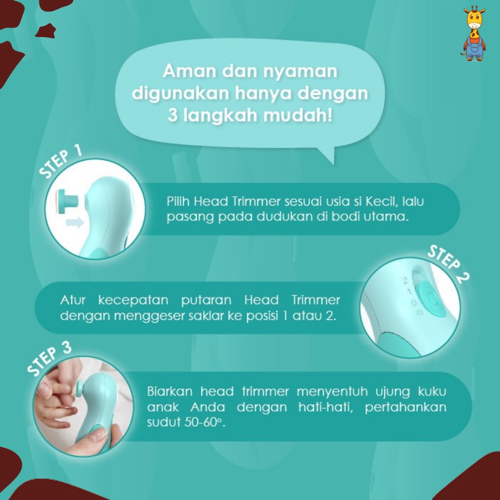 Oonew 2in1 Baby and Adults Nail Trimmer - Pengikir kuku bayi dan dewasa