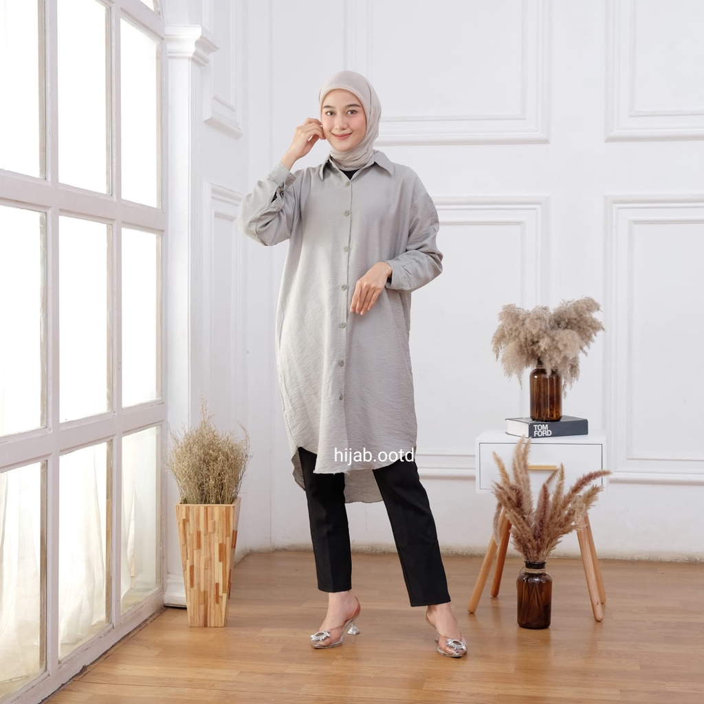 Lova Tunik Pololinen - Grace Tunik-  Long Tunik / Baju Tunik Korea / Korean Outfit