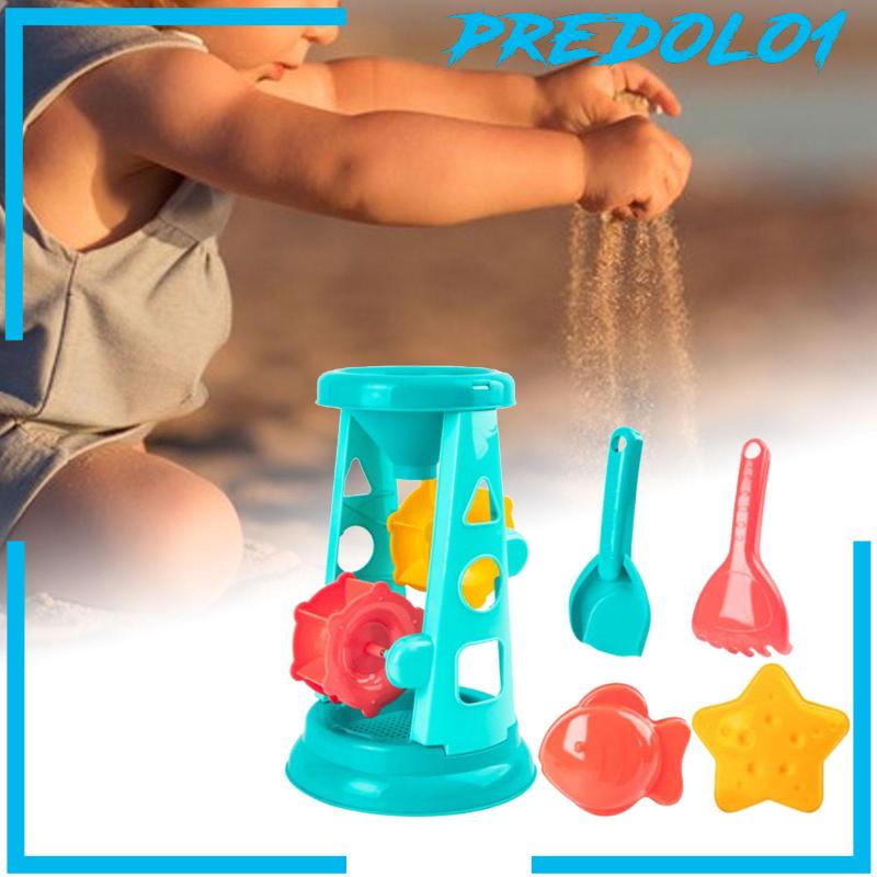 [Predolo1] 5pcs Set Mainan Pasir Pantai Anak Mainan Roda Air Untuk Sandpit Pantai Pinggir Laut