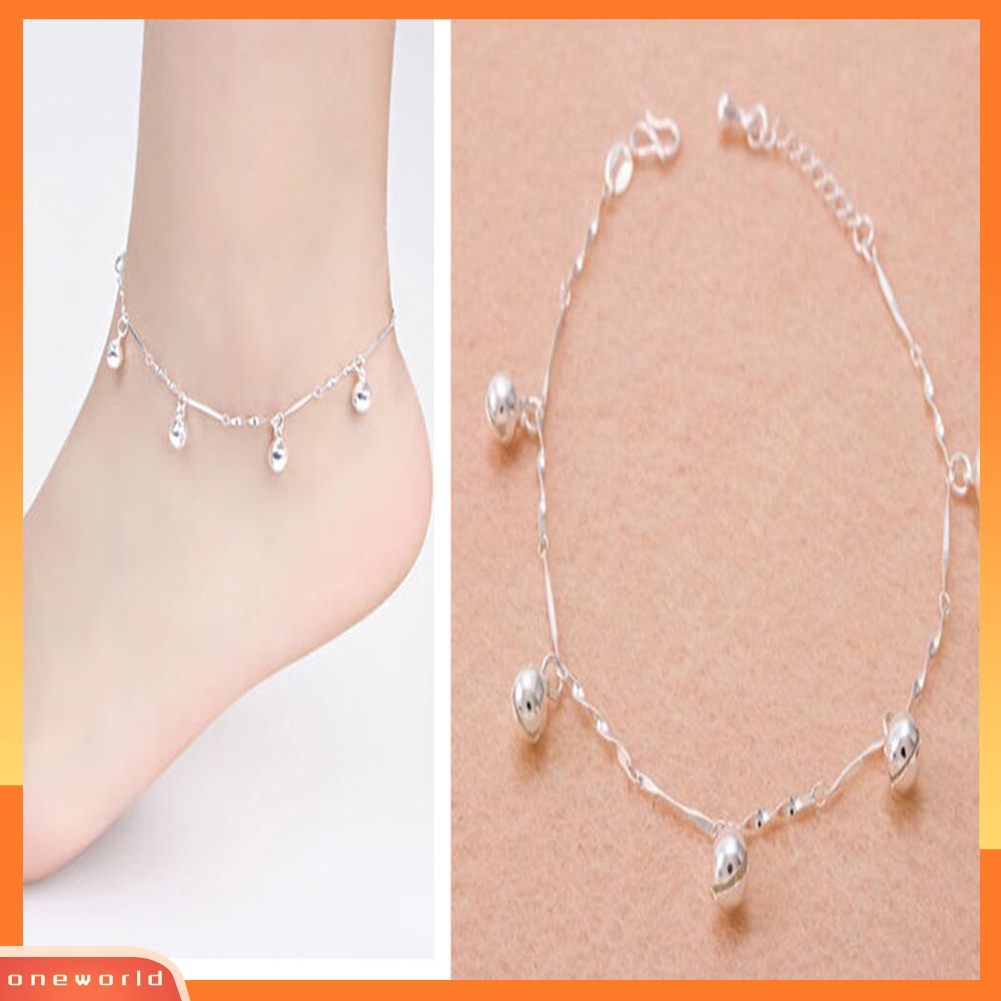 [WOD] Wanita Bintang Hati Manik-Manik Gelang Rantai Pergelangan Kaki Barefoot Sandal Anklet Foot Jewelry