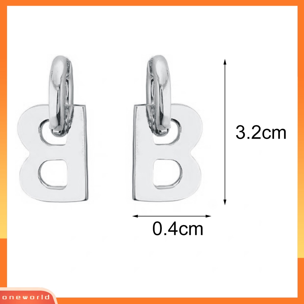 [WOD] 1pasang Anting Menjuntai Huruf B Logam Dekorasi Perhiasan Berlebihan Semua Pertandingan Anting Liontin Untuk Pacaran