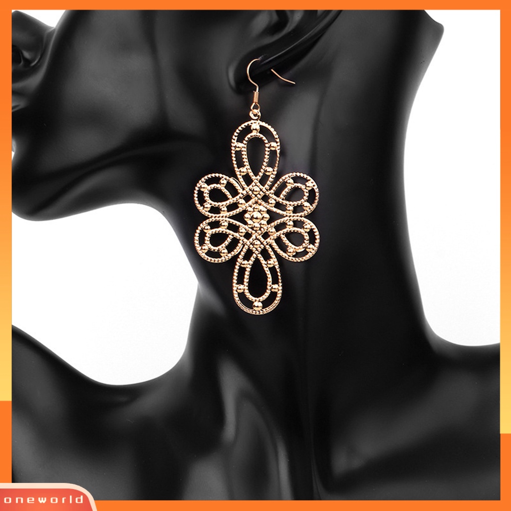 [WOD] 1pasang Anting Menjuntai Bentuk Indah Bahan Alloy Tahan Karat All-Match Gaya China Geometris Kait Anting Hadiah Ulang Tahun