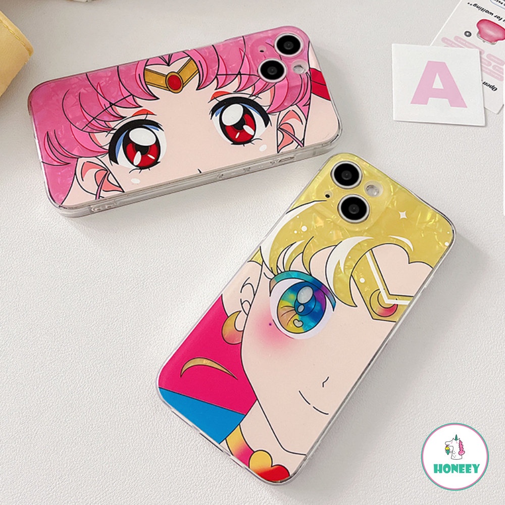 Kartun Anime Sailor Moon Case Untuk iPhone 14 Pro Max Casing Iphone13 12 Pro 11 Pro Max Fashion Shell Pola Penutup Belakang