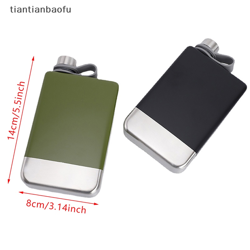 [tiantianbaofu] Termos Pinggul Bahan Stainless Steel Untuk Whiskey 9oz Hip Flask Dengan Corong Anti Bocor Flask Boutique