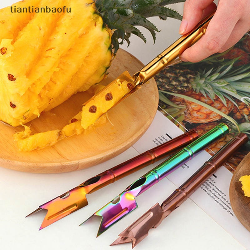 [tiantianbaofu] Stainless Steel Pineapple Fruit Tools Alat Pemotong Pengupas Mata Nanas Butik