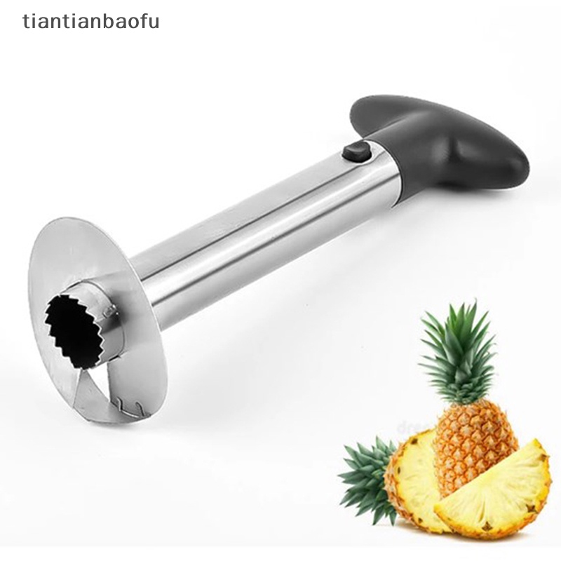 [tiantianbaofu] 1pcs Stainless Steel Pineapple Corer Slicer Peeler Pineapple Core Remover Pemotong Nanas Pine Apple Peeler Pemotong Buah Manual Slicer Alat Masak Dapur Boutiqu