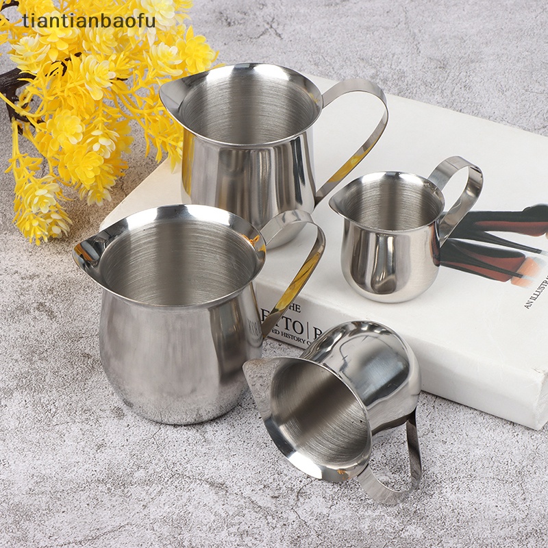 [tiantianbaofu] Stainless Steel Kopi Susu Frothing Jug Milk Pitcher Bentuk Pinggang Frother Cup Butik