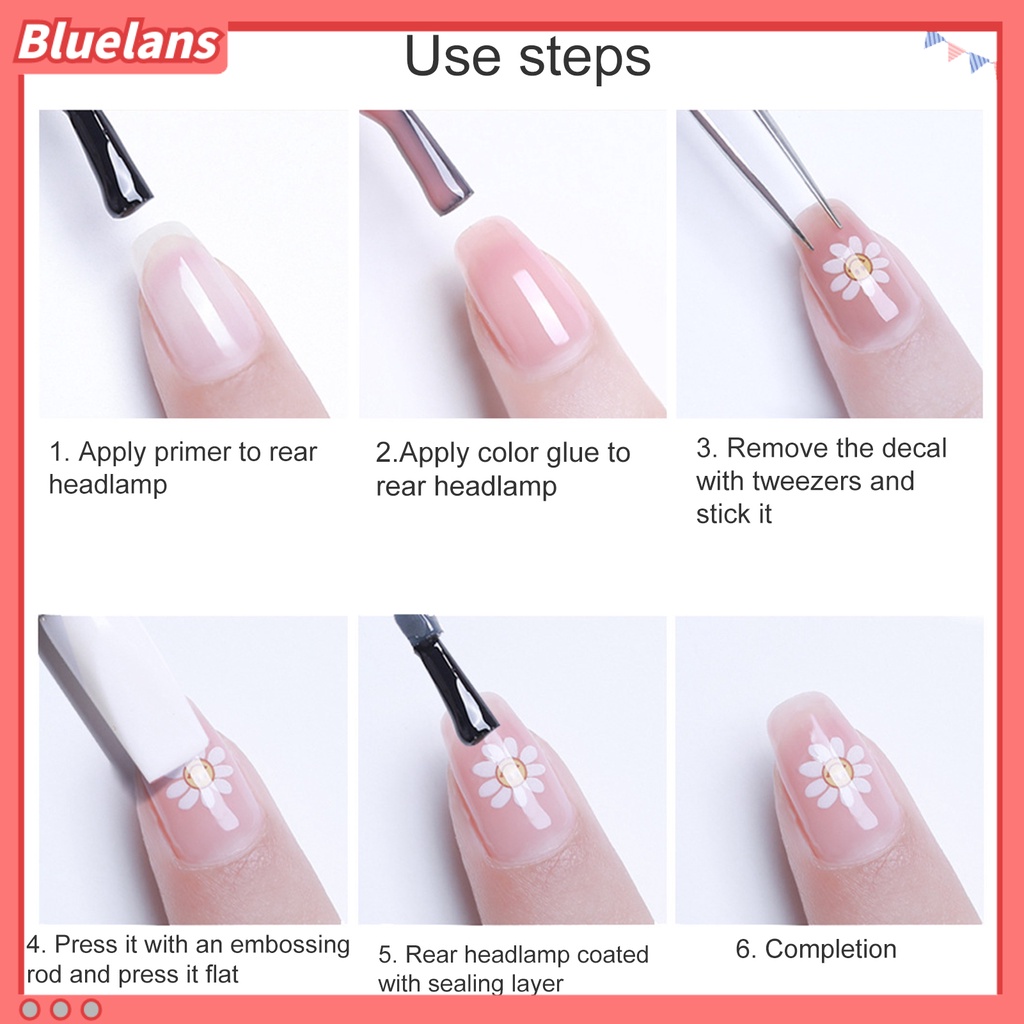 [BLM] Stiker Kuku Tidak Luntur Efek 3D Ultra Tipis Swirl Stripe Tape Winter French Graphic Slider Decor Untuk Manicure