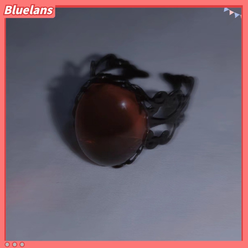 [BLS] Cincin Terbuka Kepribadian Geometris Adjustable Open Design Menawan Dekorasi Tahan Lama Vintage Gothic Merah Faux Kristal Cincin Aksesoris Perhiasan