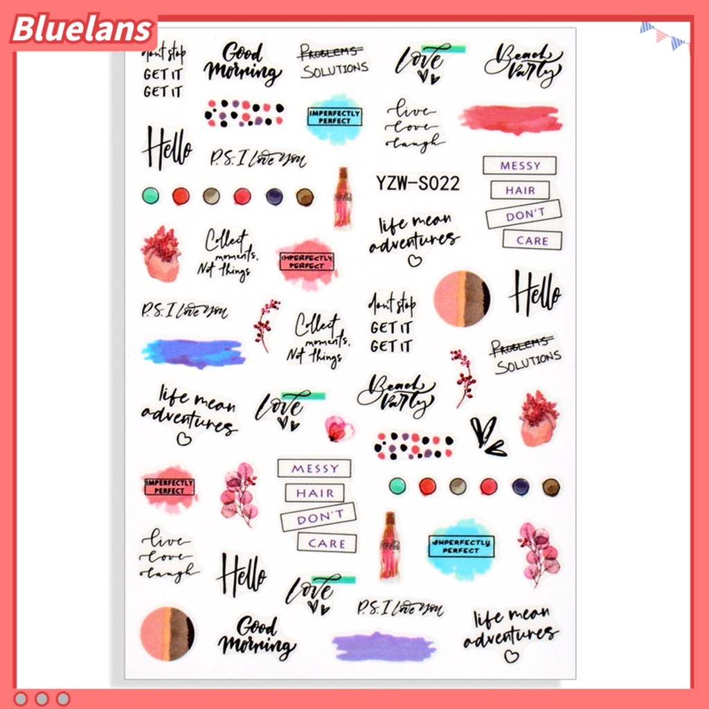 [BLM] Seni Stiker Kuku Wajah Abstrak Desain Geometri Air Sliders Kertas Dekorasi Manicure Tools Untuk Nail Decals