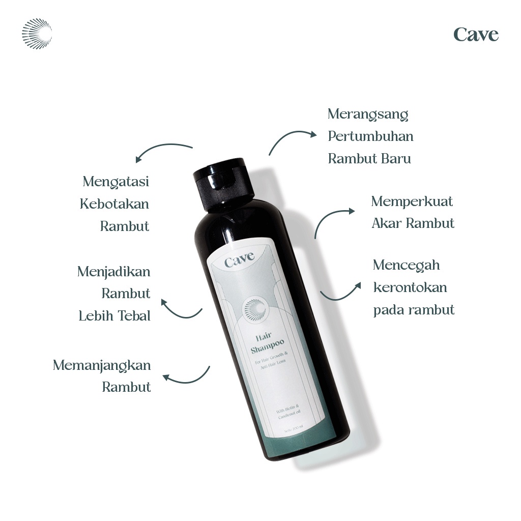 CAVE Hair Shampoo 200 ml - Perawatan Rambut Anti Kebotakan