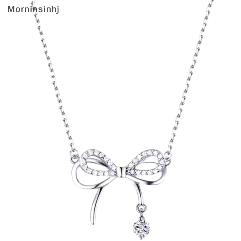 Mornin Kalung Liontin Simpul Busur Untuk Wanita Desain Elegan Fashion Korea Kalung Wanita Ch Kalung Pesta Lady Accesorios id