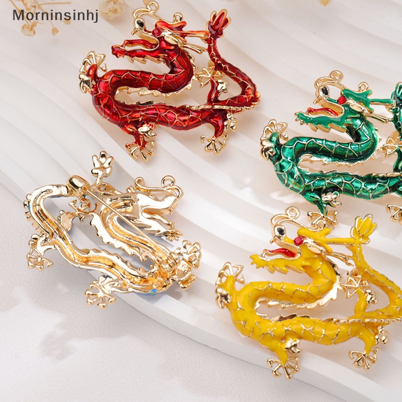 Mornin Fashion Enamel Naga Bros Pin Untuk Pakaian Wanita Mantel Perhiasan Aksesoris Pesta id